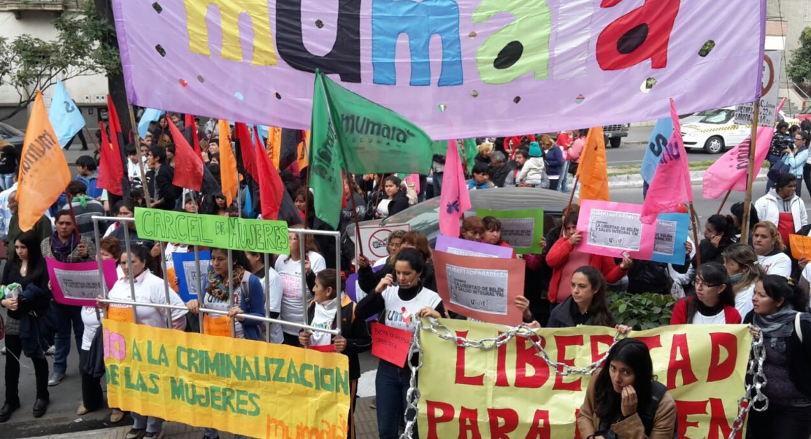 Demostration requesting Belen's release who has been sentenced to eight years for having a miscarriage